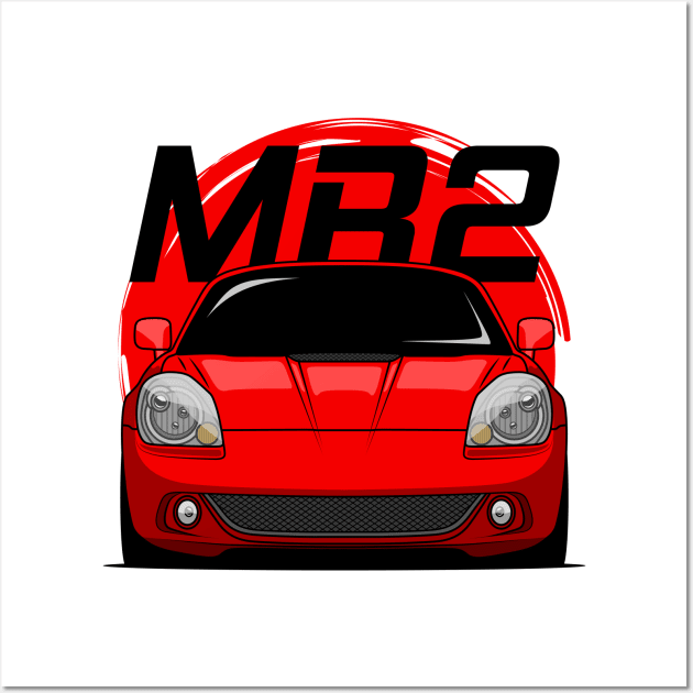 Red MR2 W30 Wall Art by GoldenTuners